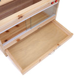 Reptiles Wooden Feeding Tank Box Enclosure Heating Cage