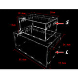 Turtle Tank Reptile Top Habitat Filter Kit Aquatic Large Acrylic Breeding Cage Tank