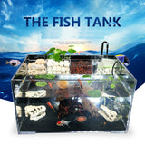 Acrylic Clear Aquarium Fish Tank w Water Pump Filter Home Office Desktop 