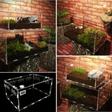 Turtle Tank Reptile Top Habitat Filter Kit Aquatic Large Acrylic Breeding Cage Tank
