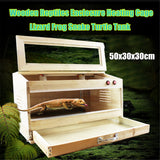 Reptiles Wooden Feeding Tank Box Enclosure Heating Cage