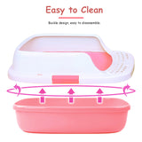 Bakeey Pet Toilet Bedpan Cat Litter Box Anti-Splash Toilet Indoor Home Plastic Sandbox