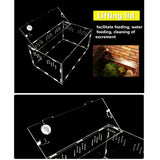 Turtle Tank Reptile Top Habitat Filter Kit Aquatic Large Acrylic Breeding Cage Tank