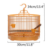 Pet Bird Cage Aviary Hanging Feed Perch Portable Bird Holder 